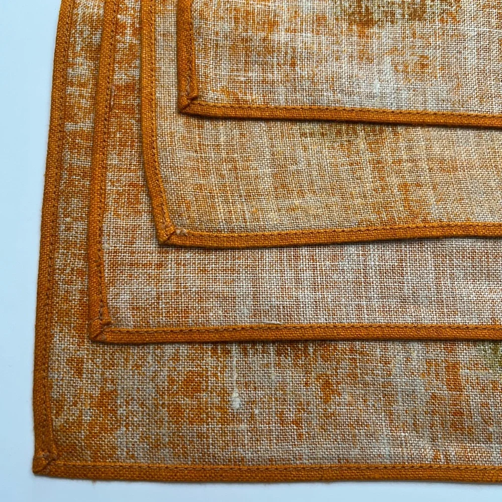 Vintage Scandinavian fabric set of 4 placemats Parabeli Pattern Saini Salonen